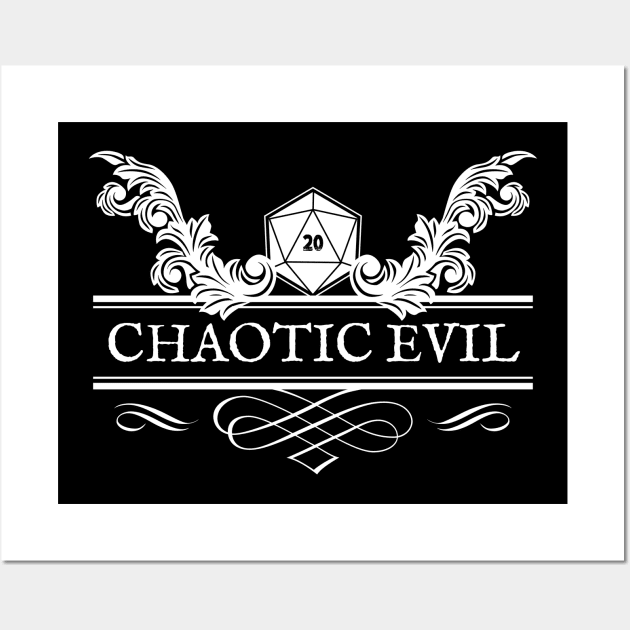Chaotic Evil RPG Alignment for Gamers Wall Art by Shadowisper